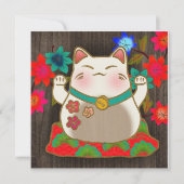Maneki Neko carte de chat chance (Devant)