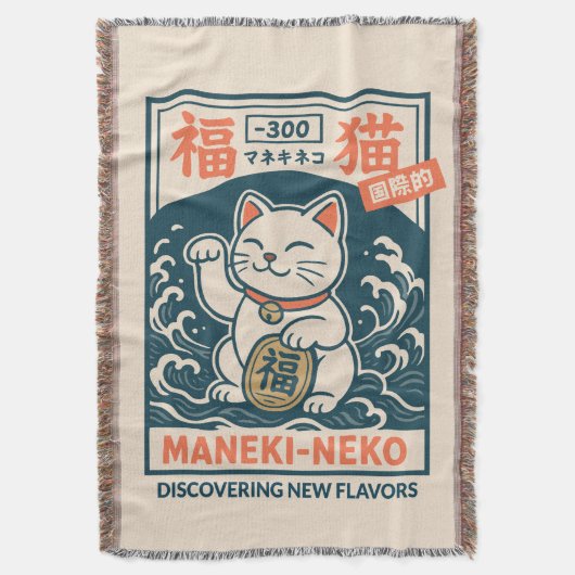 Maneki-Neko Deken (Voorkant Verticaal)