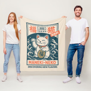 Maneki-Neko Fleece Deken