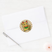 Maneki Neko: Golden Lucky Cat Ronde Sticker (Envelop)