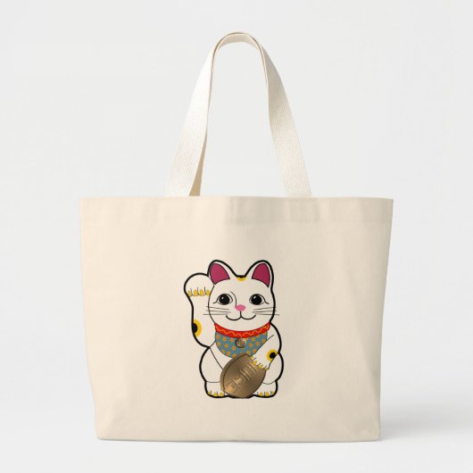 Maneki Neko Grote Tote Bag (Voorkant)