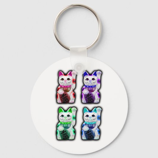Maneki Neko JAPANESE geld CAT Sleutelhanger (Voorkant)