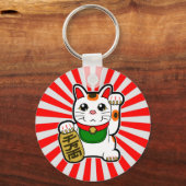Maneki Neko: Japanse Lucky Cat Sleutelhanger (Achterkant)