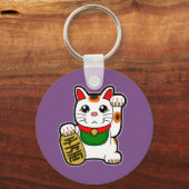 Maneki Neko: Japanse Lucky Cat Sleutelhanger (Voorkant)