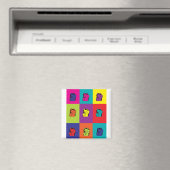 Maneki Neko Kitty Pop Art aimant (In Situ (Lave-vaisselle))