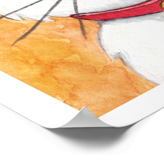 Maneki Neko Lucky Calico Cat Art Print (Hoek)