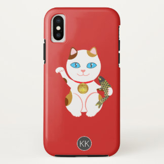 Maneki-neko Lucky Cat iPhone X Hoesje