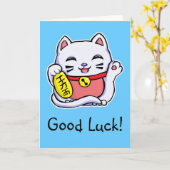 Maneki Neko Lucky cat sjabloon (Gele Bloem)
