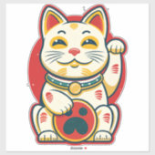 Maneki Neko - Lucky Cat Sticker (Vel)