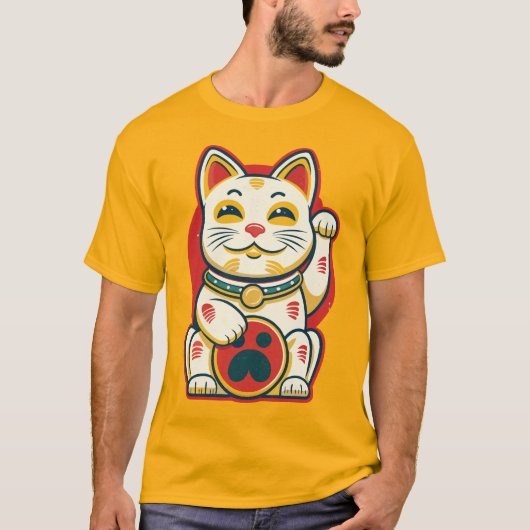 Maneki Neko - Lucky Cat T-shirt (Voorkant)
