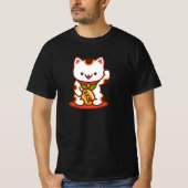 MANEKI-NEKO Lucky Cat T-Shirt - White (Voorkant)