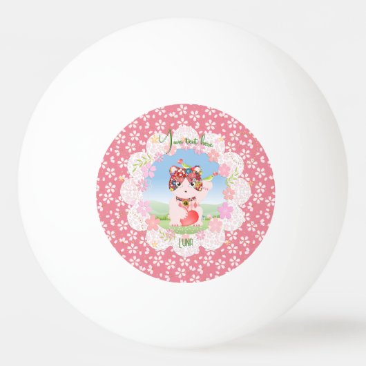 Maneki Neko Lucky Luna Pingpongballen (Voorkant)