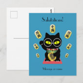 Maneki Neko Lucky Poilue Briefkaart (Voorkant / Achterkant)