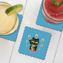 Maneki Neko Lucky Poilue Kartonnen Onderzetters