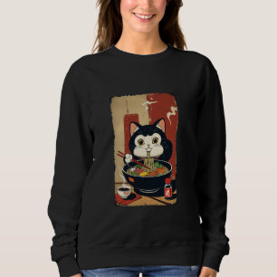 Maneki Neko Lucky Ramen Soup Cat Lucky Charm Trui