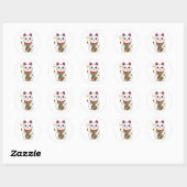Maneki Neko Ronde Sticker (Vel)
