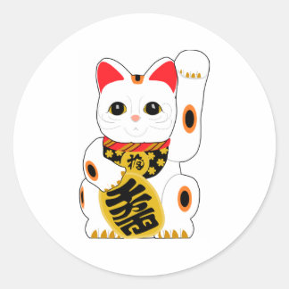 Maneki Neko Ronde Sticker