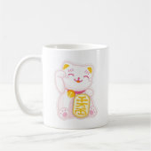 maneki neko roze koffiemok (Links)