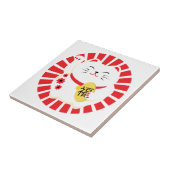 Maneki Neko Schattige Lucky Cat Tegeltje (Zijkant)