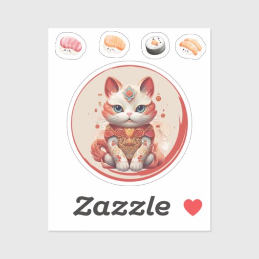Maneki Neko Sticker (Vel)