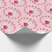 Maneki Neko voor Valentijnsdag Cadeaupapier (Hoek)