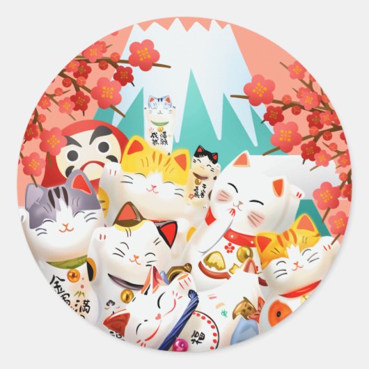 Manekineko Hanami Party Stickers (Voorkant)