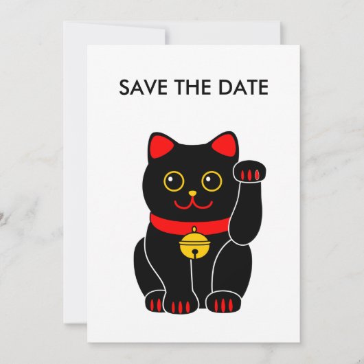 Manekineko-Lucky cat(beekkat) Save The Date (Voorkant)