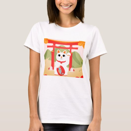 manekineko t-shirt (Voorkant)