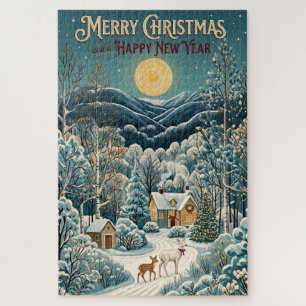 Maneschijn over Wintervallei Legpuzzel