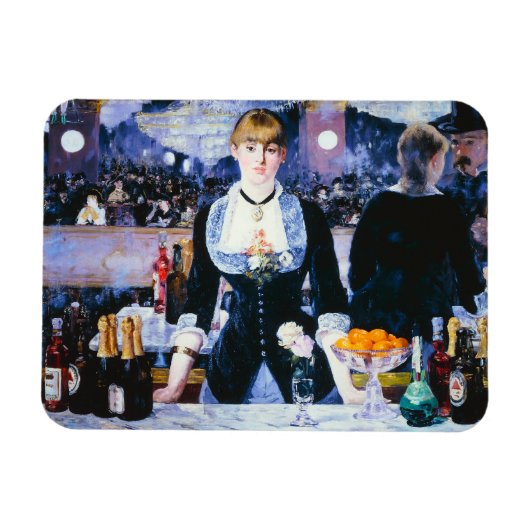 Manet Bar aux Folies Bergere Magnet (Horizontal)