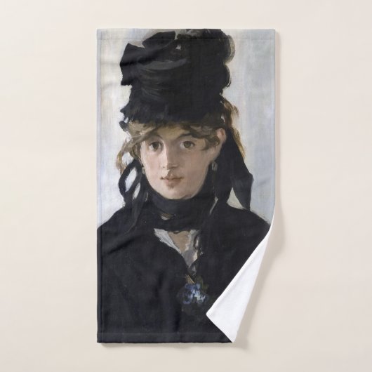 Manet - Berthe Morisot avec un bouquet de violette (Serviette à main)