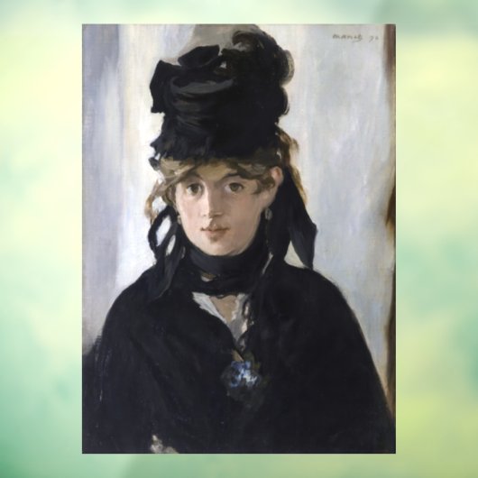 Manet - Berthe Morisot met een boeket van violette Raamsticker (Vel 3)