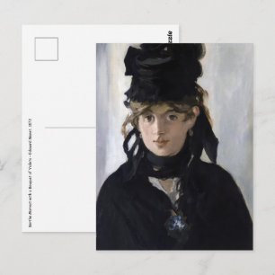 Manet - Berthe Morisot met een boeket viooltjes Briefkaart