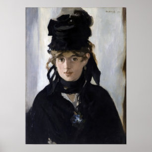 Manet - Berthe Morisot met een boeket viooltjes Poster