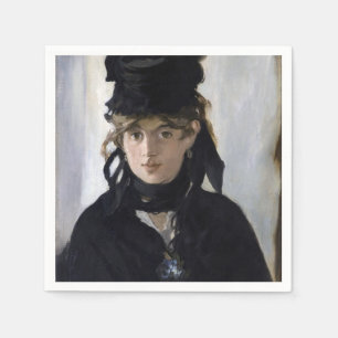 Manet - Berthe Morisot met een boeket viooltjes Servet