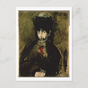 Manet Berthe Morisot Wearing a Veil, 1872 Briefkaart