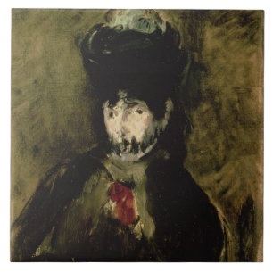 Manet   Berthe Morisot Wearing a Veil, 1872 Tegeltje