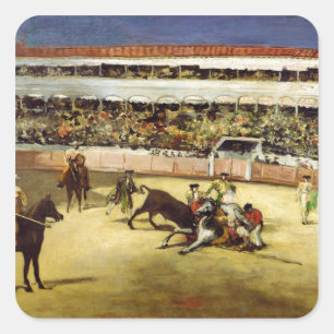 Manet Bull Fight, 1865 Vierkante Sticker