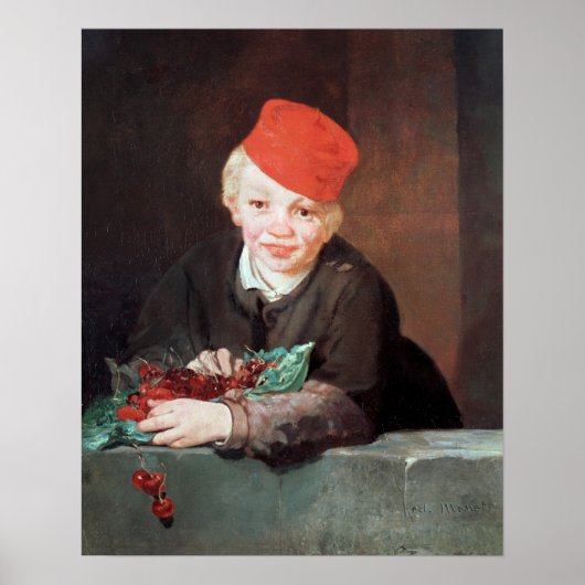 Manet | De jongen met de kersen, 1859 Poster (Voorkant)