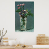 Manet Flowers in een Crystal Vase Poster (Keuken)