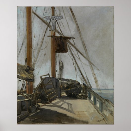 Manet - Het scheepsdek Poster (Voorkant)