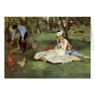 Manet Impressionist Frans Familie Tuin Schilderij
