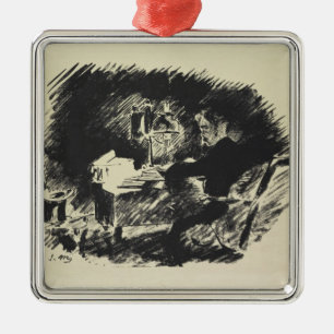 Manet Le Corbeau, 1875 Metalen Ornament