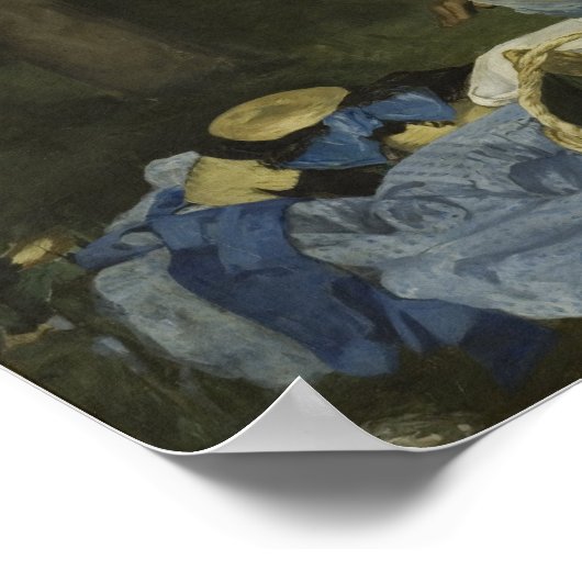 Manet - Luncheon op gras Poster (Hoek)
