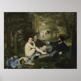 Manet - Luncheon op gras Poster