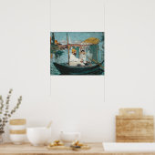 Manet | Monet in zijn Floating Studio, 1874 Poster (Keuken)