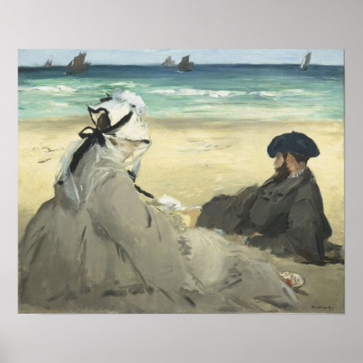 Manet - Op het strand Poster (Voorkant)