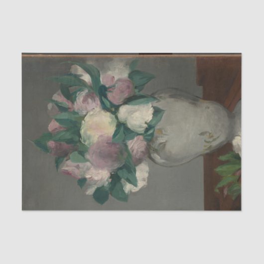  Manet Painting Peonies in Vase Tissuepapier (Voorkant)