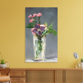 Manet | Pinks and Clematis in a Crystal Vase, 1882 Canvas Afdruk (Insitu (Woonkamer))