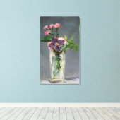 Manet | Pinks and Clematis in a Crystal Vase, 1882 Canvas Afdruk (Insitu (Houten vloer))